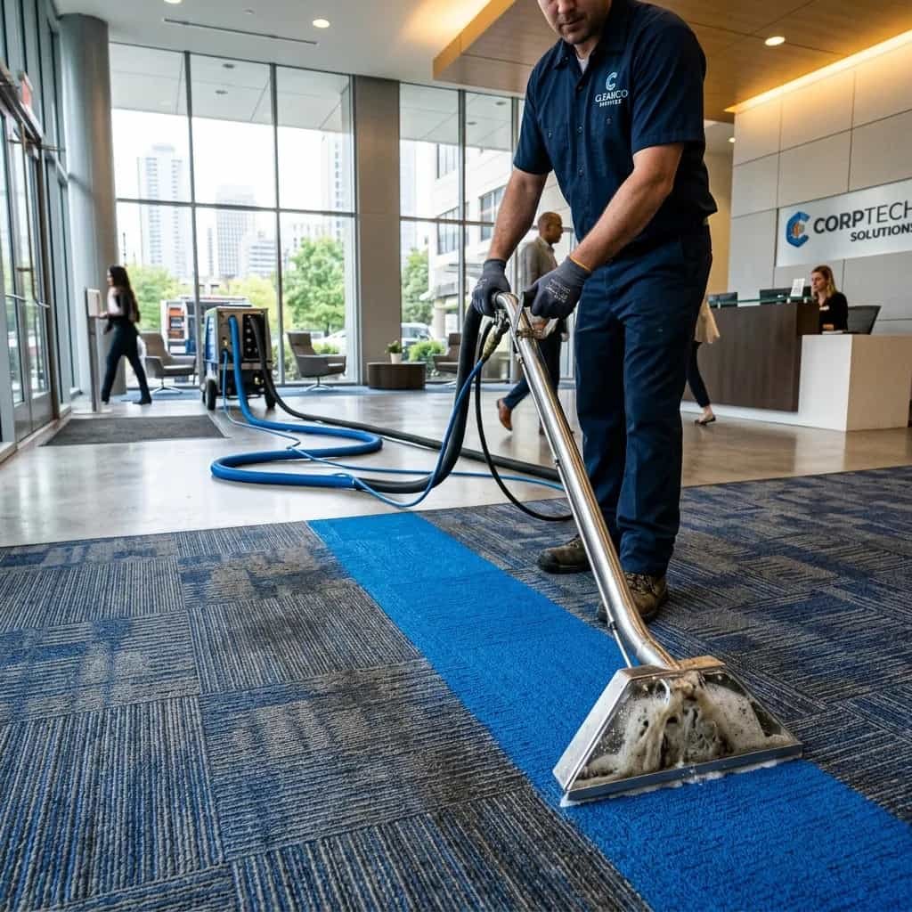 Commercial carpet hot water extraction Vaughan