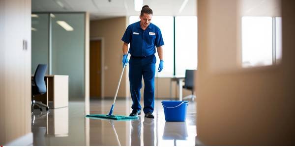 Condo hallway cleaning