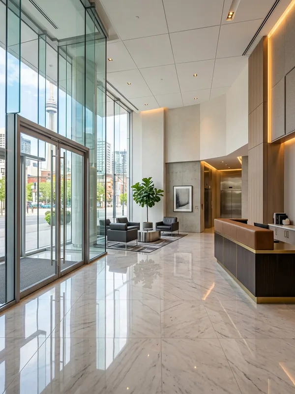 Condo lobby cleaning