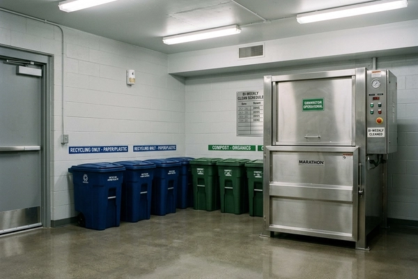 Garbage room cleaning