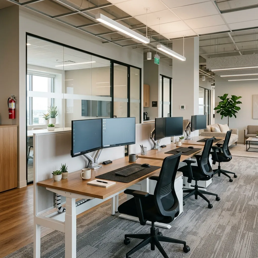 Office workspace needing professional cleaning